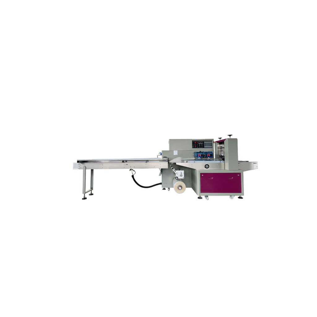 Horizonal flow packing machine